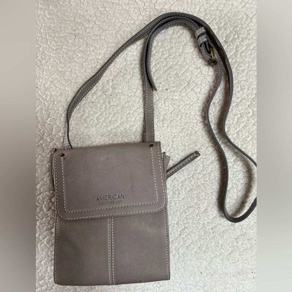 American Leather Co. Gray Crossbody Bag